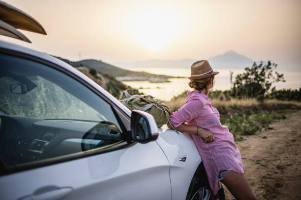 istock Woman on the road trip 1366598027