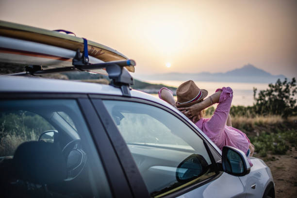 istock Woman on the road trip 1366598237