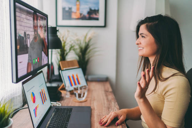 istock COVID-19 Home office, video call with friend 1366598610