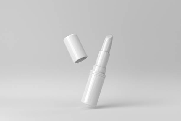 Cosmetic product lipstick on a white background for product presentation. 3D render.