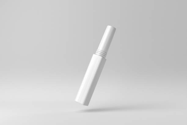 istock Cosmetic product mascara, eye shadows on a white background for product presentation. 3D render. 1366598816