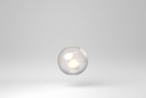 luxury lighting aromatic scent candle on white background to creat romantic and relax ambient. minimal concept. 3D render.