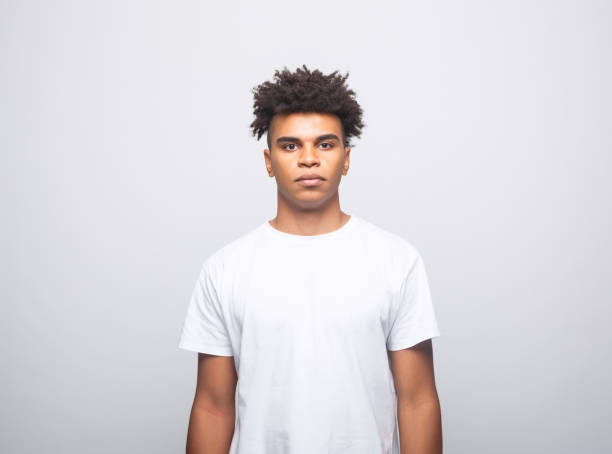 istock Young man in white t-shirt 1366600601