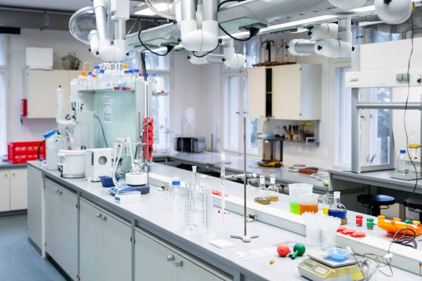 istock Laboratory room interior in modern research institute 1366601842