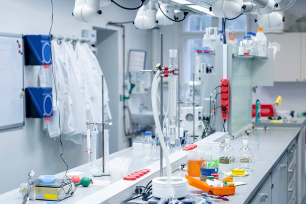 istock Interior of a chemistry laboratory with equipment 1366601869
