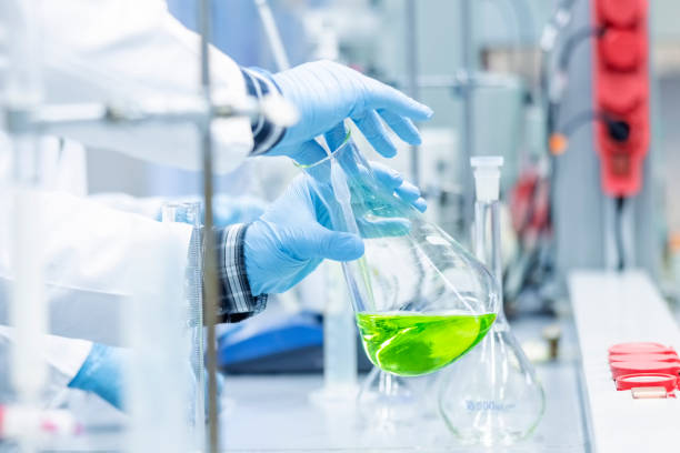 istock Close-up of a lab technician doing experiment with chemical in a laboratory 1366602001
