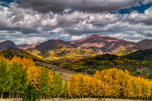 Pike's Peak and autumn in Colorado
