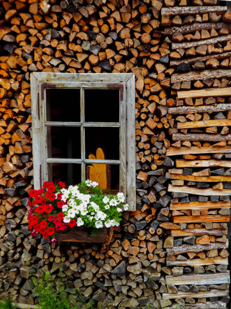 istock Cozy window on wooden house 1366610041