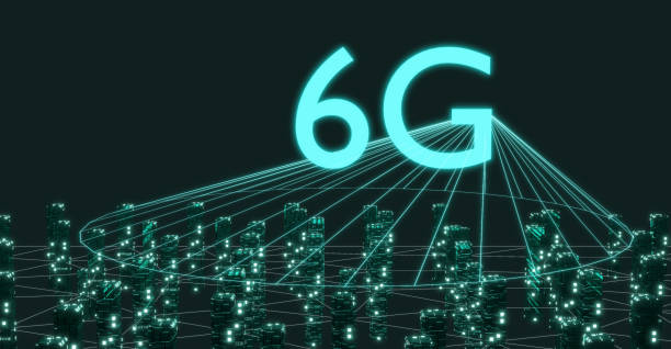 istock Technology 6G network, internet of things on urban background. 3d illustration 1366610167