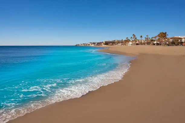Playa La Cala de Mijas Costa near Marbella in costa del Sol of Malaga in Andalusia of Spain