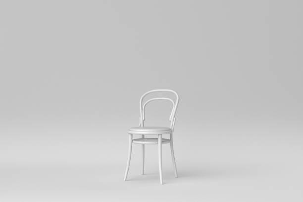 istock White modern chair on white background. minimal concept. 3D render. 1366611879
