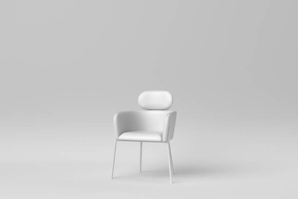istock White modern chair on white background. minimal concept. 3D render. 1366611880