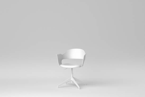 istock White modern chair on white background. minimal concept. 3D render. 1366611884