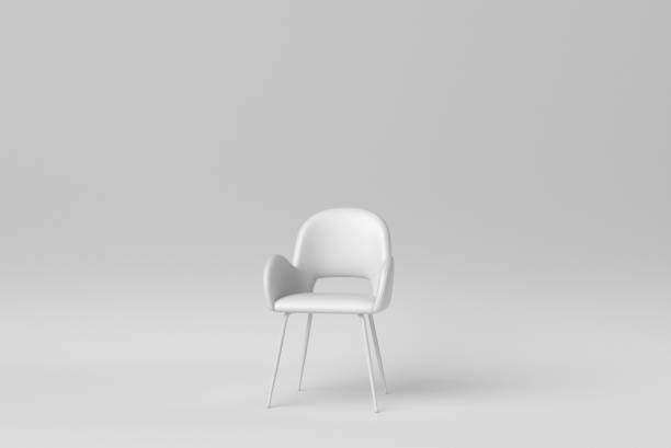 istock White modern chair on white background. minimal concept. 3D render. 1366611895
