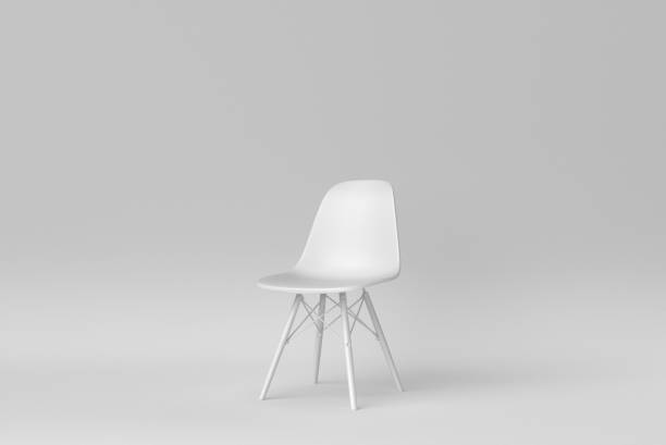 istock White modern chair on white background. minimal concept. 3D render. 1366612228