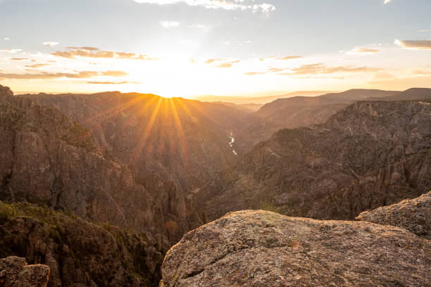 istock Warm Orange Light At Sunset Over Black Canyon 1366617609