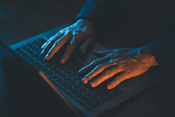 istock Businessman hand on laptop keyboard. 1366619305