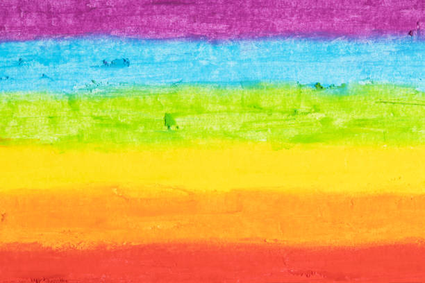 Simple drawing of rainbow colors background. This file is cleaned and retouched.