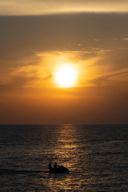istock red sunset in the sea, gentle romantic natural background. 1366624814
