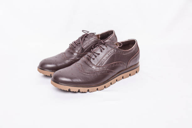 istock Men's brown Oxford shoes 1366629051