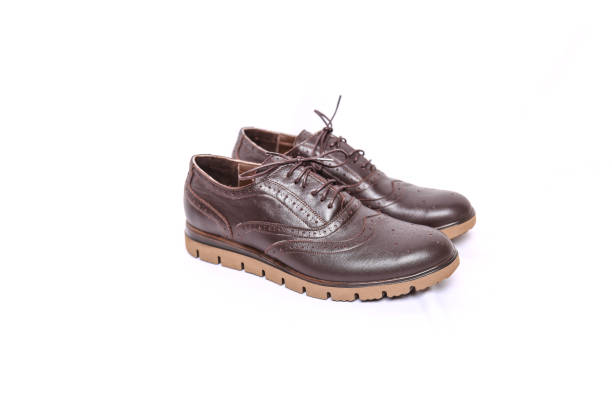 istock Men's brown Oxford shoes 1366629067