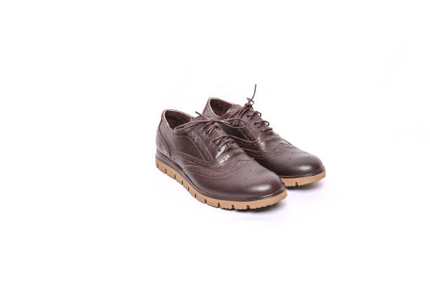 istock Men's brown Oxford shoes 1366629088