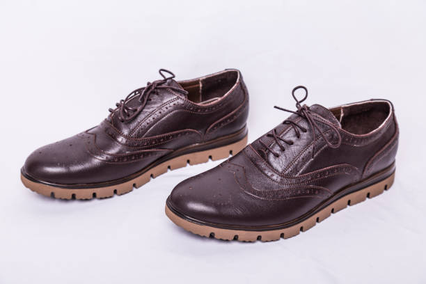 istock Men's brown Oxford shoes 1366629121