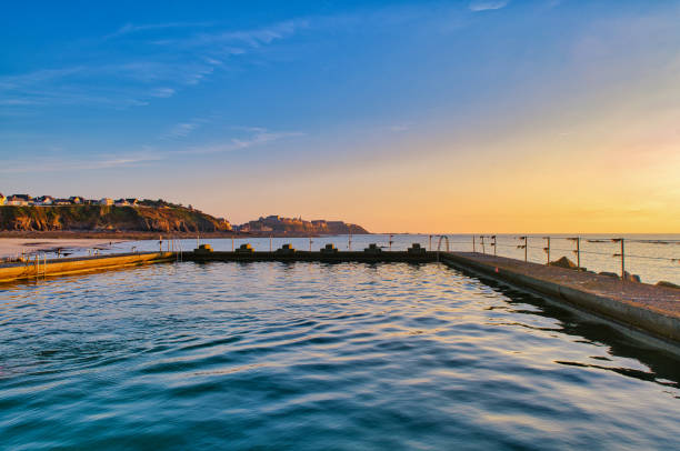 istock saltwater pool / waterfront / beach / beauty in nature / Normandy / holiday 1366629307