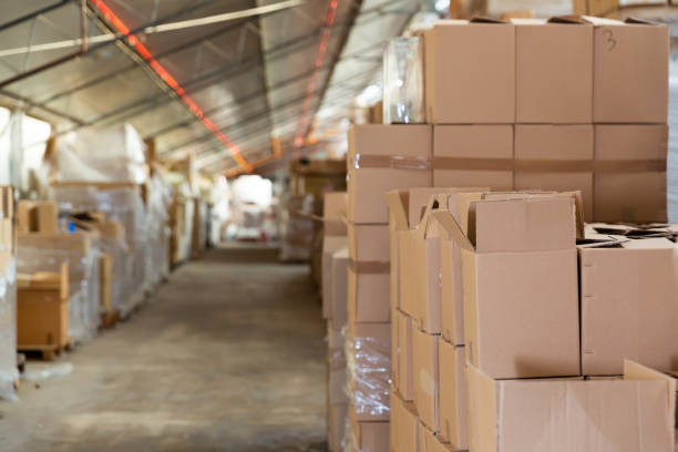istock Lots of cardboard boxes in fulfillment center 1366630978