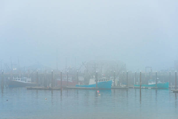 istock Foggy day on a fishing pier 1366632198