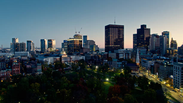 istock Boston Common at Dawn - Aerial 1366634666