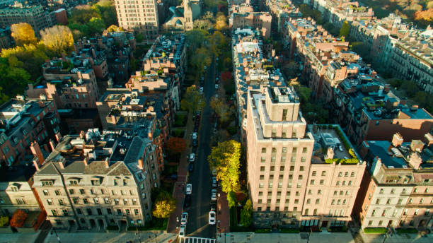 istock Drone View of Back Bay, Boston at Sunrise 1366634859