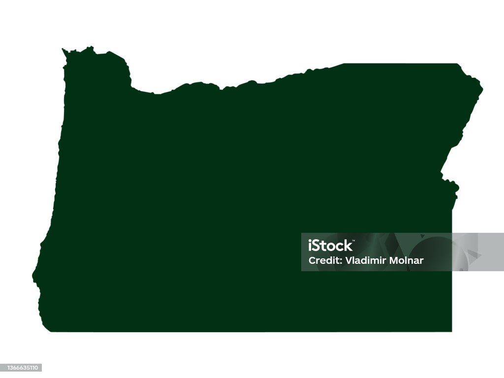 Oregon Vector Graphics Oregon Us State Map Stock Illustration - Download Image Now - Abstract ...