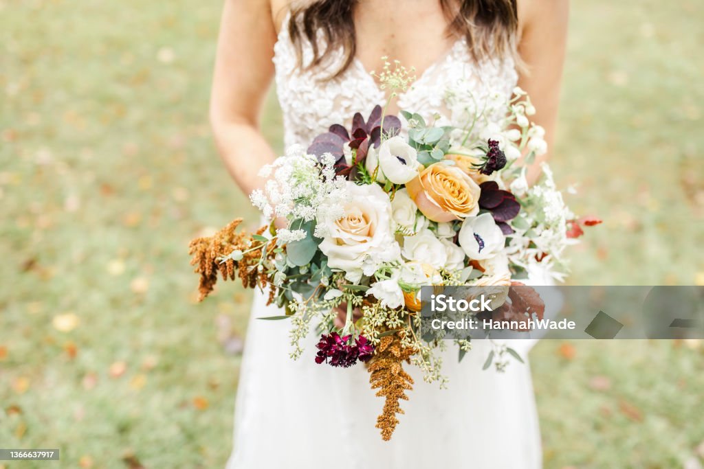 Bouquet of Flowers Flowers in the Fall Ceremony Stock Photo