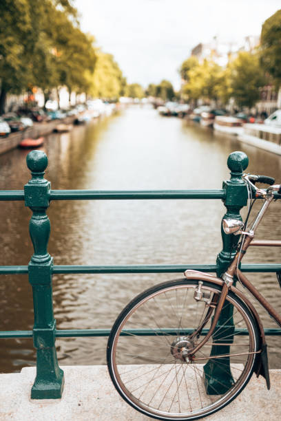bicycles in amsterdam along the canal