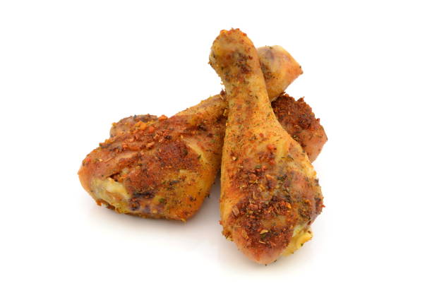 cosce di pollo arrosto - rotisserie roast chicken chicken roasted foto e immagini stock