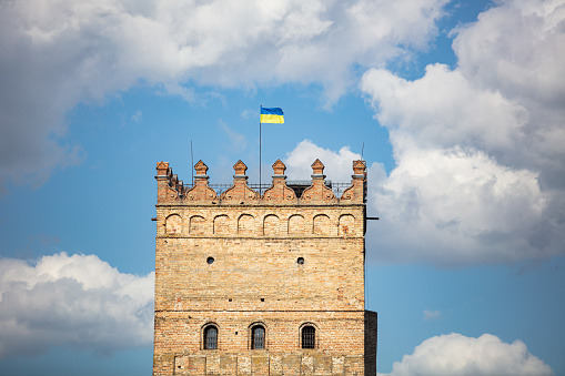 Lutsk, Ukraine - June 4, 2021: Lubart's castle in Lutsk, Ukraine