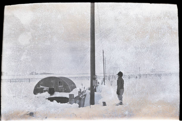 istock boy on snowdrift from 1940 Armistice Day Blizzard 1366640000