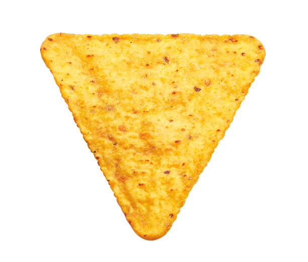 Delicious nachos chip on white