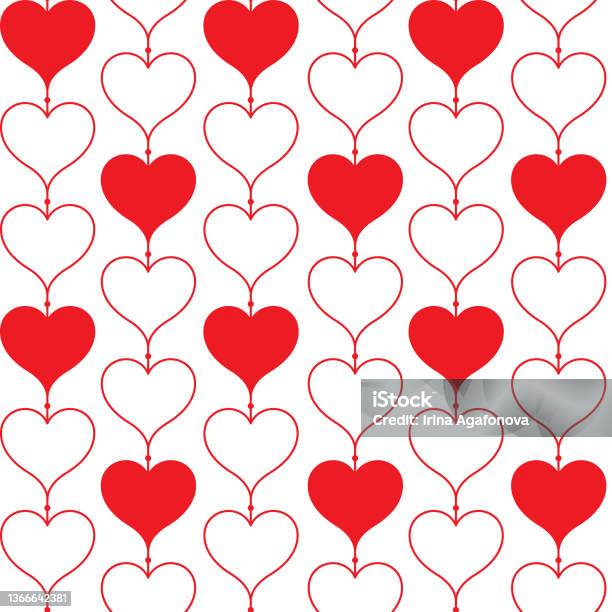 Simple Heart Background Pattern Sweet Seamless Pattern With Simple Hearts Vector Background For ...