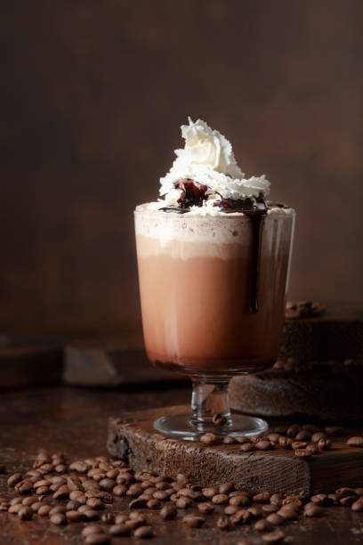 istock Coffee and chocolate cocktail with whipped cream. 1366642486