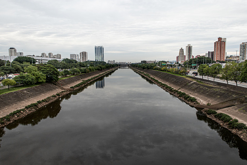 Tiete River in Sao Paulo, Brazil