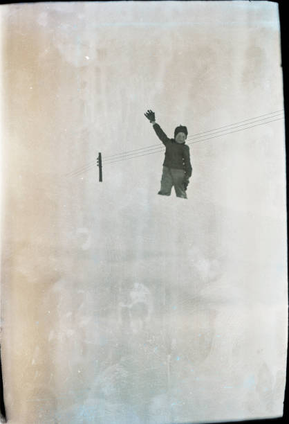 istock boy on snowdrift from 1940 Armistice Day Blizzard 1366643007