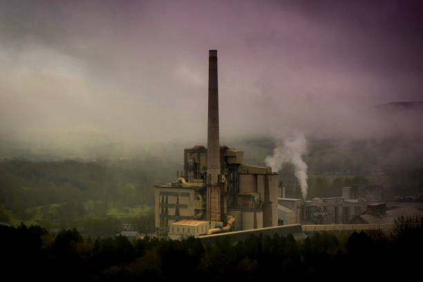 Rain and misty views in the Peak District, Derbyshire, UK