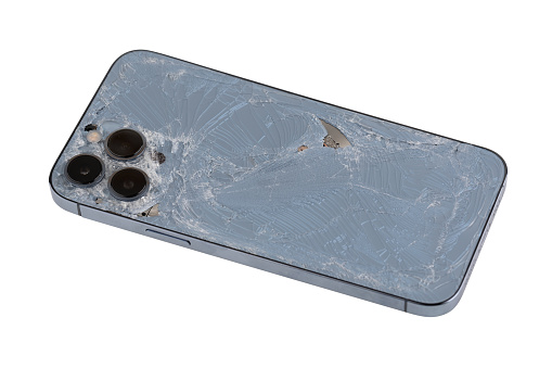 Iphone 13 Mini Roto Apple Iphone 13 Pro Broken On A White Background Stock Photo - Download ...