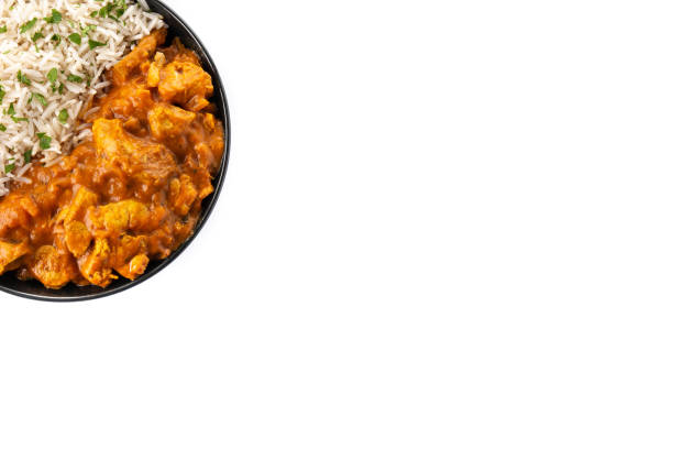 istock Indian butter chicken in black bowl 1366650044