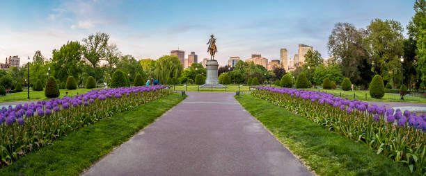 de boston - boston skyline back bay massachusetts - fotografias e filmes do acervo