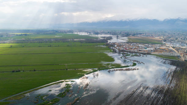 istock The flood river in an agricultural plain 1366651389