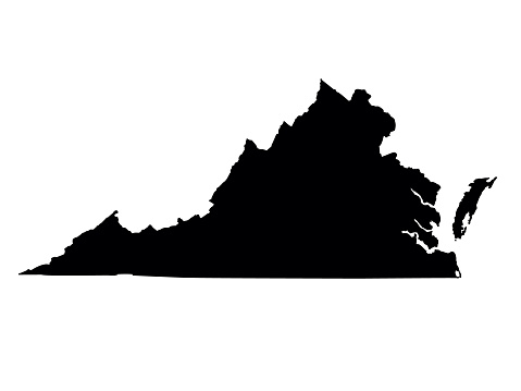 vector illustration of Virginia - US State map
