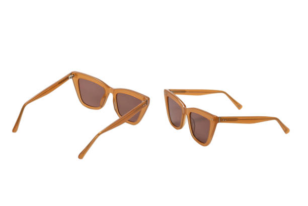 istock Woman brown trendy sunglasses isolated. 1366660558